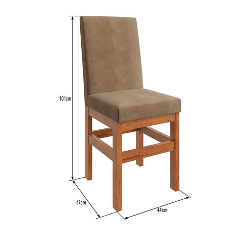 Comedor Orlando Canela 160 cm de Seis Puestos (Incluye Sillas) - Comedores | Bylmo