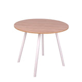 Comedor Like Vienes y Blanco 80x75cm Circular de Cuatro Puestos y sin Sillas - Comedores | Bylmo