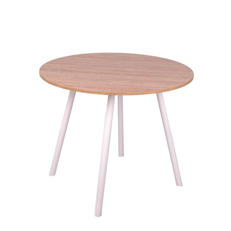 Comedor Like Vienes y Blanco 80x75cm Circular de Cuatro Puestos y sin Sillas - Comedores | Bylmo