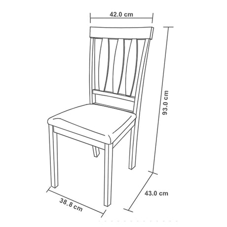 Comedor Salento Crema 110x74cm Rectangular de Cuatro Puestos y con Cuatro Sillas - Comedores | Bylmo