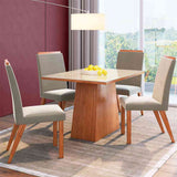 Comedor San Antonio Canela 120 cm de Cuatro Puestos (Incluye Sillas) - Comedores | Bylmo