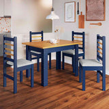 Comedor Texas Canela 114x78cm Rectangular de Cuatro Puestos y con Cuatro Sillas - Comedores | Bylmo