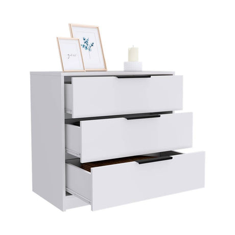 Cómoda Kaia Blanco 70x68.7cm De Tres Hileras con Tres Cajones - Cajoneras | Bylmo