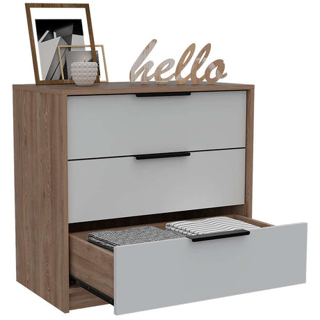 Cómoda Kaia Plus Miel 70x68.7cm De Tres Hileras con Tres Cajones - Cajoneras | Bylmo