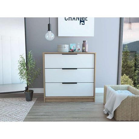 Cómoda Kaia Plus Miel 70x68.7cm De Tres Hileras con Tres Cajones - Cajoneras | Bylmo