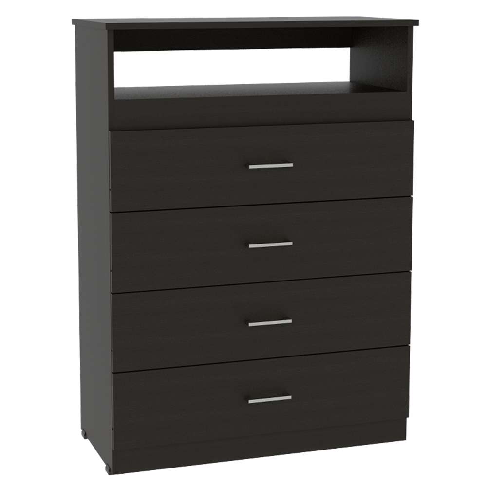 Cómoda Z Wengue 80x109.8cm De Cuatro Hileras con Cuatro Cajones - Cajoneras | Bylmo