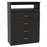 Cómoda Z Wengue 80x109.8cm De Cuatro Hileras con Cuatro Cajones - Cajoneras | Bylmo