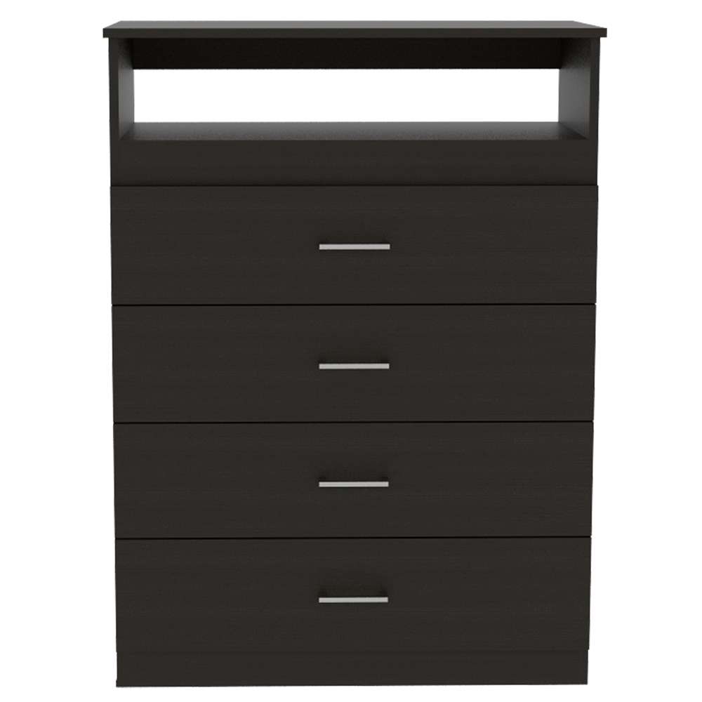 Cómoda Z Wengue 80x109.8cm De Cuatro Hileras con Cuatro Cajones - Cajoneras | Bylmo