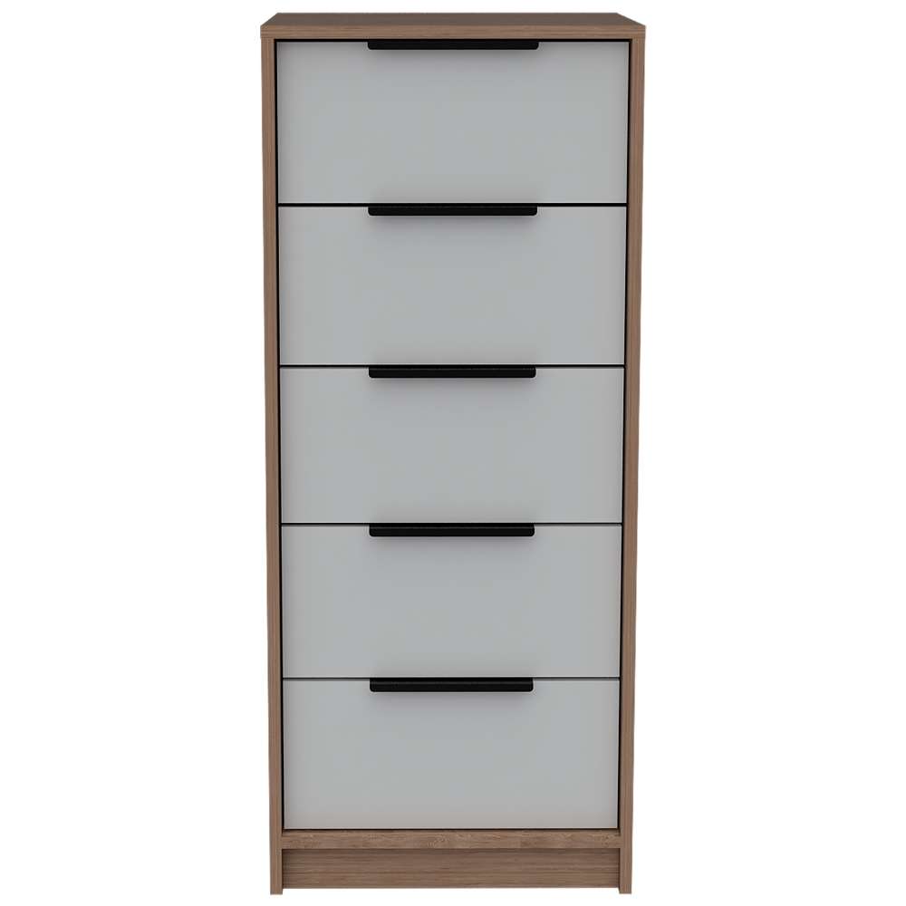 Cómoda Kaia Blanco 45x107.8cm De Cinco Hileras con Cinco Cajones