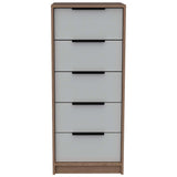 Cómoda Kaia Blanco 45x107.8cm De Cinco Hileras con Cinco Cajones