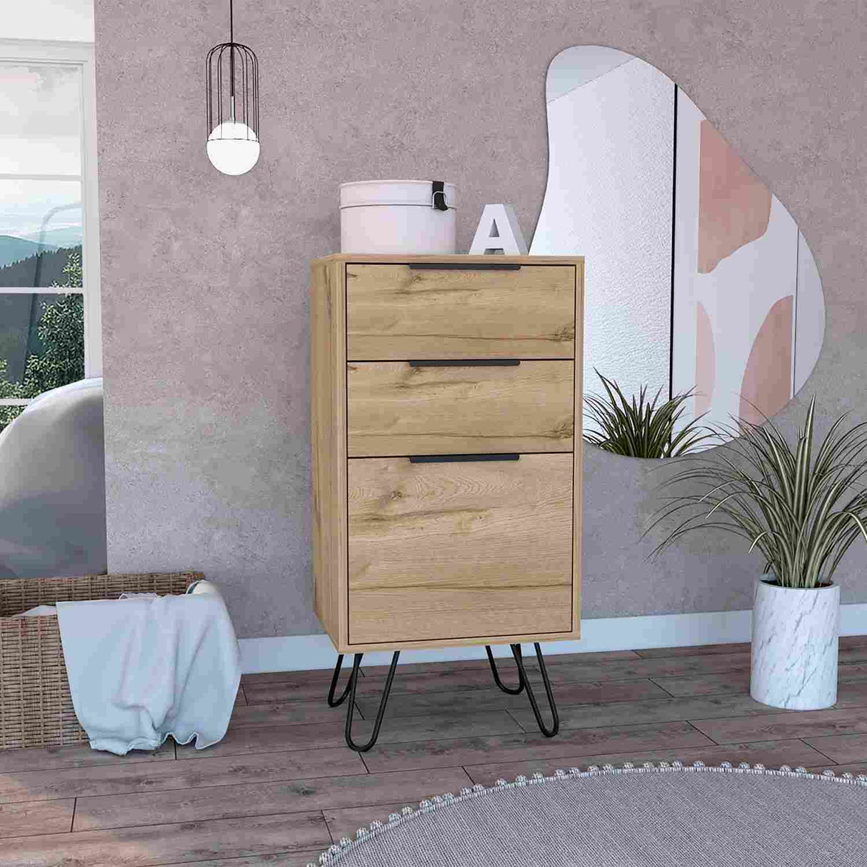 Cómoda Augusta Duna 45x90cm De Tres Hileras con Tres Cajones - Cajoneras y Comodas | Bylmo