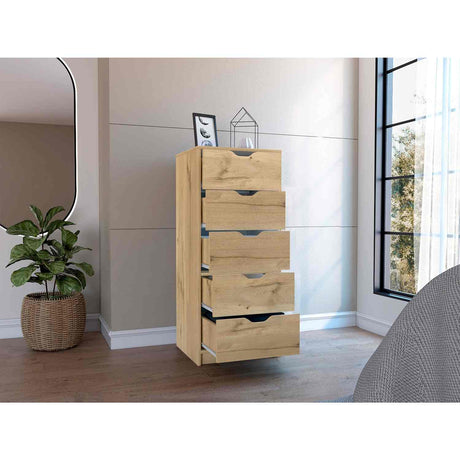 Cómoda Basilea Duna 45x108cm De Cinco Hileras con Cinco Cajones - Cajoneras y Comodas | Bylmo