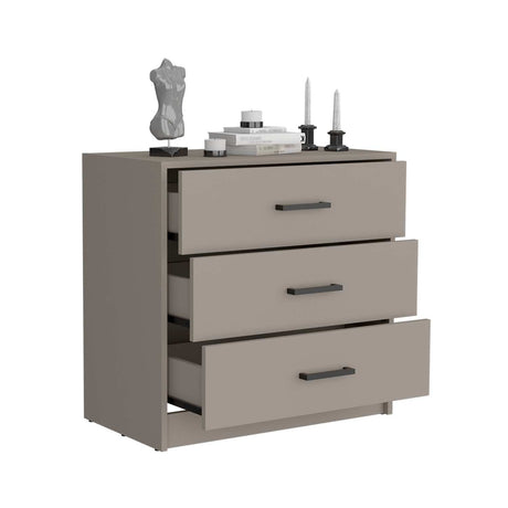 Cómoda Clay Taupe 69x68cm De Tres Hileras con Tres Cajones - Cajoneras y Comodas | Bylmo