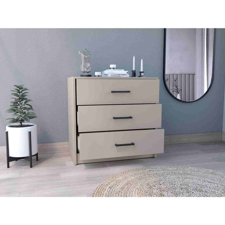 Cómoda Clay Taupe 69x68cm De Tres Hileras con Tres Cajones - Cajoneras y Comodas | Bylmo