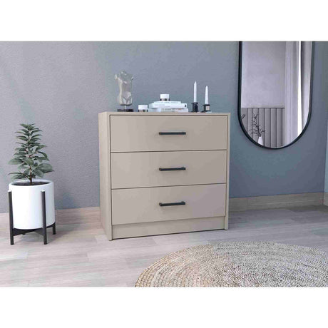 Cómoda Clay Taupe 69x68cm De Tres Hileras con Tres Cajones - Cajoneras y Comodas | Bylmo