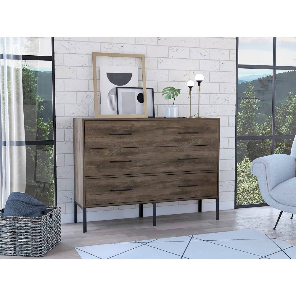 Cómoda Soho Novo Bellota 120x89.6cm De Tres Hileras con Tres Cajones - Cajoneras | Bylmo