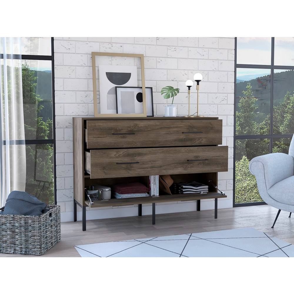 Cómoda Soho Novo Bellota 120x89.6cm De Tres Hileras con Tres Cajones - Cajoneras | Bylmo