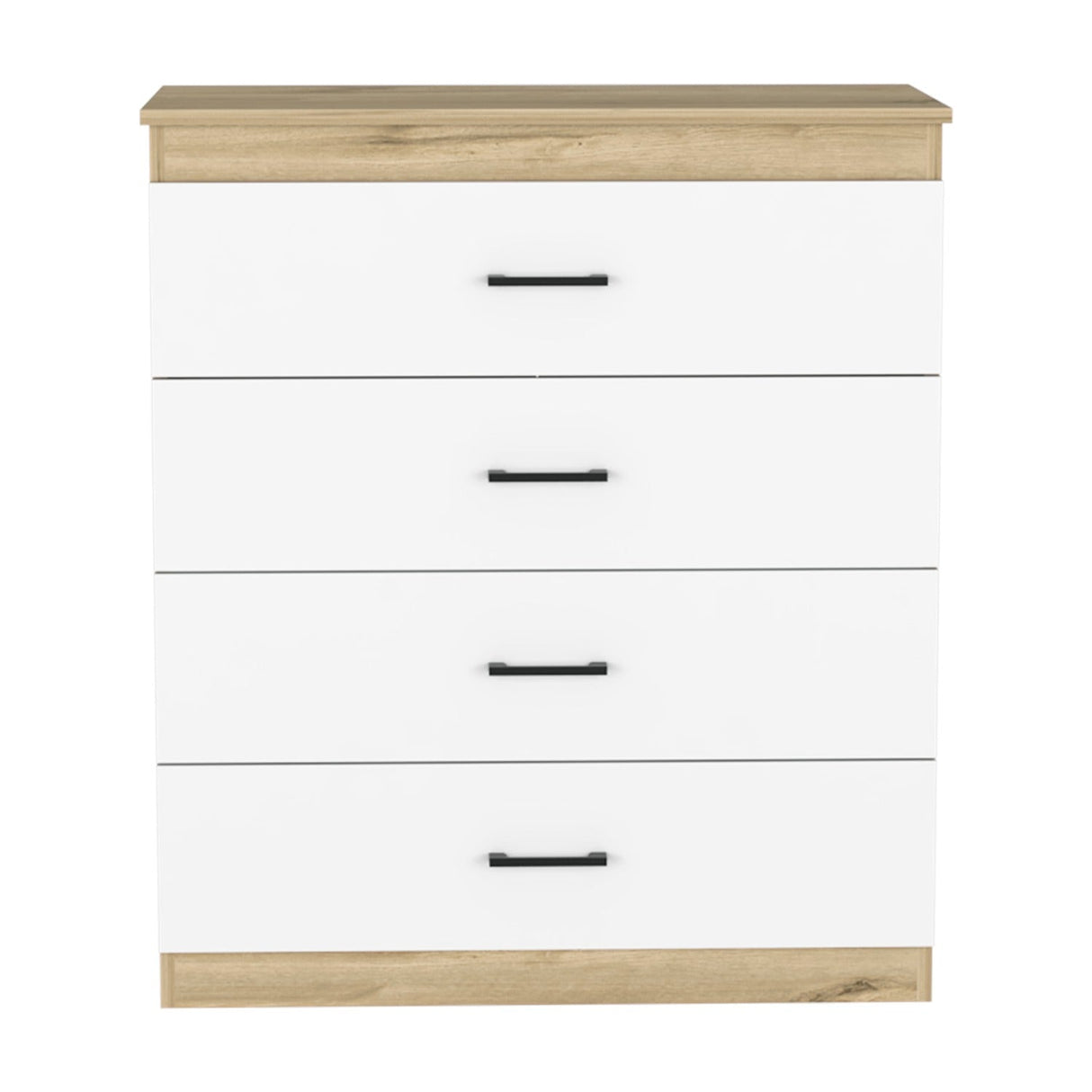 Cómoda Eter Blanco 80x92cm De Cuatro Hileras con Cuatro Cajones - Cajoneras y Comodas | Bylmo