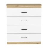 Cómoda Eter Blanco 80x92cm De Cuatro Hileras con Cuatro Cajones - Cajoneras y Comodas | Bylmo