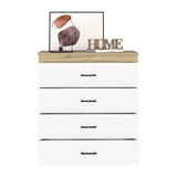 Cómoda Eter Blanco 80x92cm De Cuatro Hileras con Cuatro Cajones - Cajoneras y Comodas | Bylmo