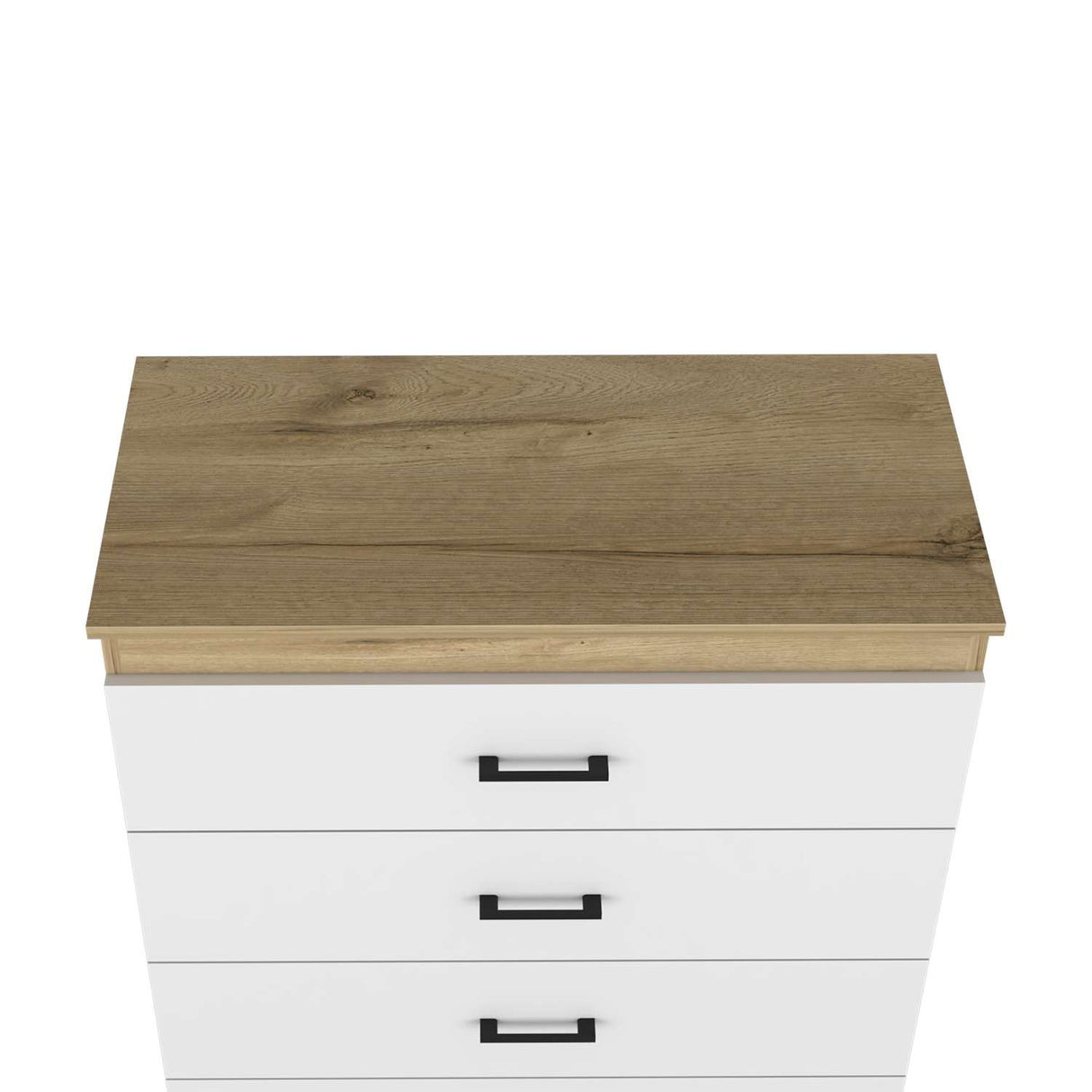 Cómoda Eter Blanco 80x92cm De Cuatro Hileras con Cuatro Cajones - Cajoneras y Comodas | Bylmo