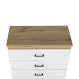 Cómoda Eter Blanco 80x92cm De Cuatro Hileras con Cuatro Cajones - Cajoneras y Comodas | Bylmo