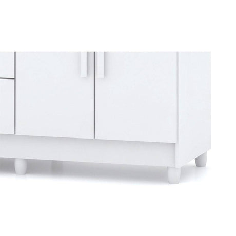 Cómoda Ginesta Blanco 122x96.5cm De Cinco Hileras con Cinco Cajones - Cajoneras | Bylmo