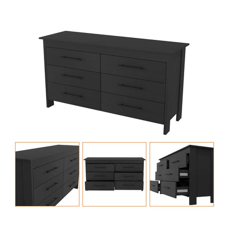 Cómoda HMS Wengue 150x81cm De Tres Hileras con Tres Cajones - Cajoneras y Comodas | Bylmo