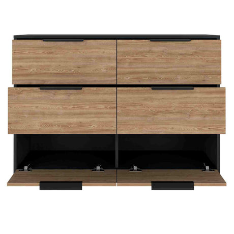 Cómoda Kaia Wengue 107x78cm De Tres Hileras con Tres Cajones - Cajoneras y Comodas | Bylmo