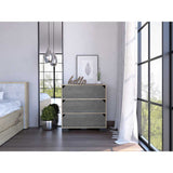 Cómoda Loira Duna y Cemento 72 cm con Tres Cajones - Cajoneras | Bylmo