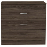 Cómoda Melia Coñac y Blanco 80x75cm De Tres Hileras con Tres Cajones - Cajoneras | Bylmo