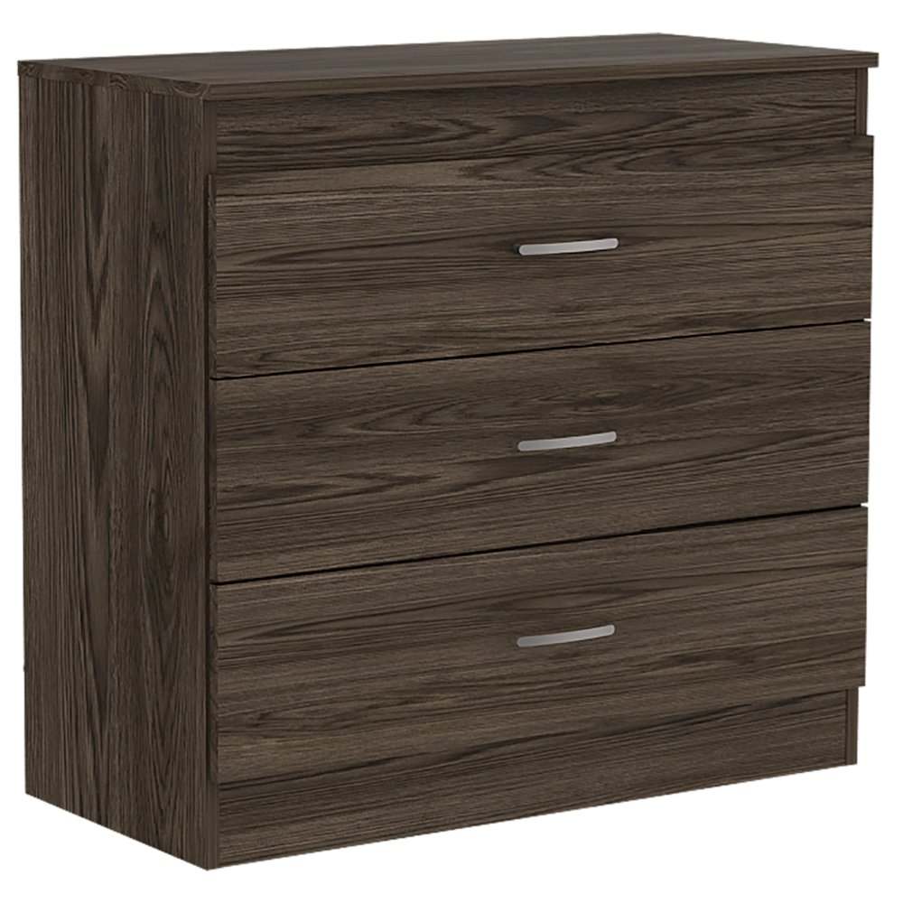 Cómoda Melia Coñac y Blanco 80x75cm De Tres Hileras con Tres Cajones - Cajoneras | Bylmo