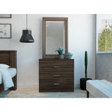 Cómoda Melia Coñac y Blanco 80x75cm De Tres Hileras con Tres Cajones - Cajoneras | Bylmo