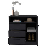 Cómoda Omaha Wengue 90x93cm De Tres Hileras con Tres Cajones - Cajoneras y Comodas | Bylmo