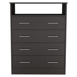 Cómoda Peru Wengue 84x110cm De Cuatro Hileras con Cuatro Cajones - Cajoneras y Comodas | Bylmo