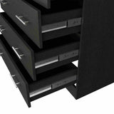 Cómoda Peru Wengue 84x110cm De Cuatro Hileras con Cuatro Cajones - Cajoneras y Comodas | Bylmo