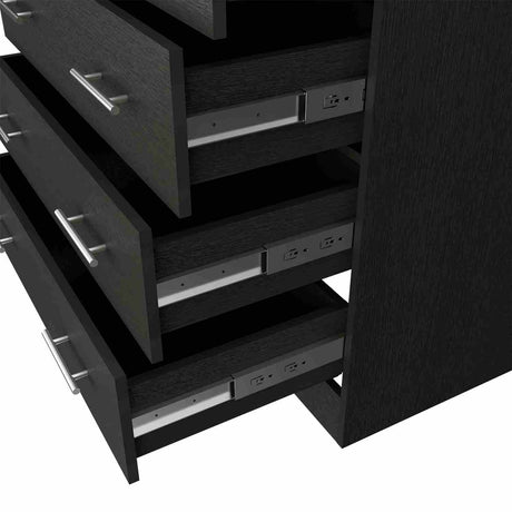 Cómoda Peru Wengue 84x110cm De Cuatro Hileras con Cuatro Cajones - Cajoneras y Comodas | Bylmo