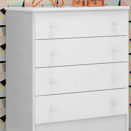 Cómoda Serena Blanco 64x79cm De Cuatro Hileras con Cuatro Cajones - Cajoneras y Comodas | Bylmo