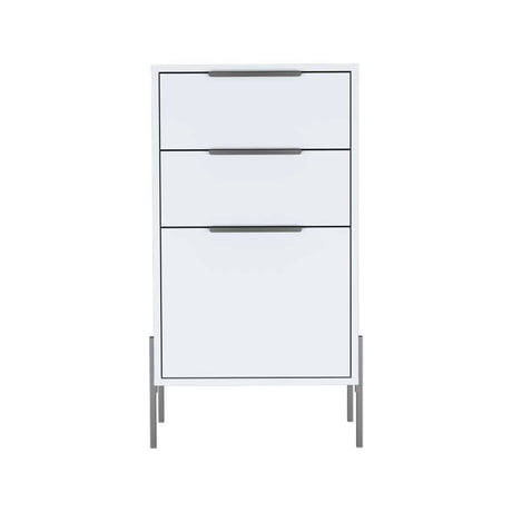 Cómoda Fremont Blanco 47 cm con Tres Cajones - Cajoneras | Bylmo