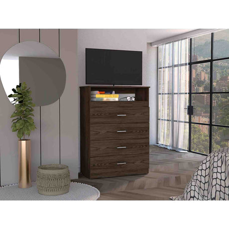 Cómoda Z Coñac 80x110cm De Cuatro Hileras con Cuatro Cajones - Cajoneras y Comodas | Bylmo