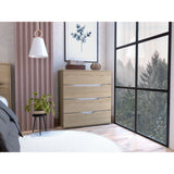 Cómoda Zoe Rovere y Blanco 80x89cm De Cuatro Hileras con Cuatro Cajones - Cajoneras | Bylmo