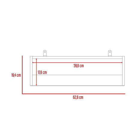 Complemento para Estantes Home Blanco 63x19cm con con Un Entrepaño - Bibliotecas y Estanterías | Bylmo