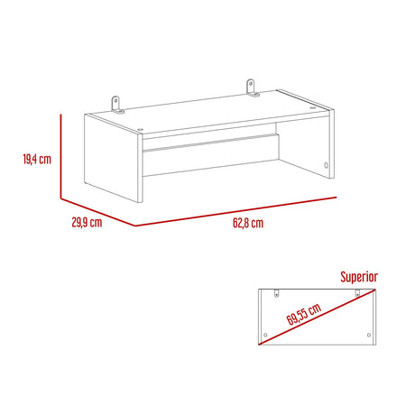Complemento para Estantes Home Macadamia 63x19cm con con Un Entrepaño - Bibliotecas y Estanterías | Bylmo