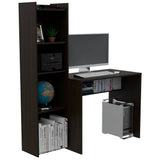 Escritorio Napoli Wengue 127.1x150.05cm sin Cajones y con Organizador de Libros - Escritorios y Archivadores | Bylmo