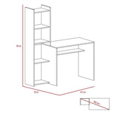 Escritorio Napoli Wengue 127.1x150.05cm sin Cajones y con Organizador de Libros - Escritorios y Archivadores | Bylmo