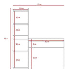 Escritorio Napoli Wengue 127.1x150.05cm sin Cajones y con Organizador de Libros - Escritorios y Archivadores | Bylmo