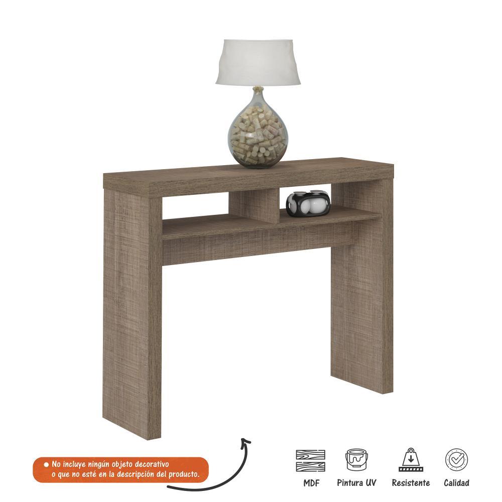 Arrimo Dunas Canela 100 cm con Entrepaño - Mesas | Bylmo