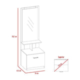 Cómoda San Martin Rovere 54 cm con Espejo y Un Cajón - Mesas de Noche | Bylmo