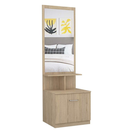 Cómoda San Martin Rovere 54 cm con Espejo y Un Cajón - Mesas de Noche | Bylmo