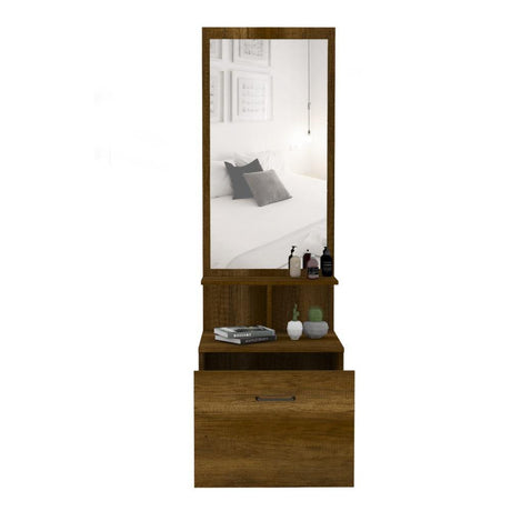 Cómoda San Martin Rovere 54 cm con Espejo y Un Cajón - Mesas de Noche | Bylmo